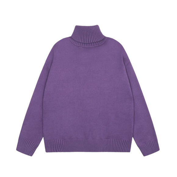 Ami Women's Purple Sweater Turtlenecks - Picture 2 of 8